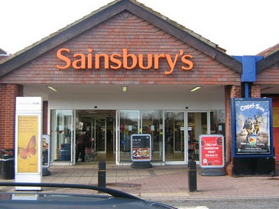 Sainsbury's showing one of the signs that we look after Sainsbury's